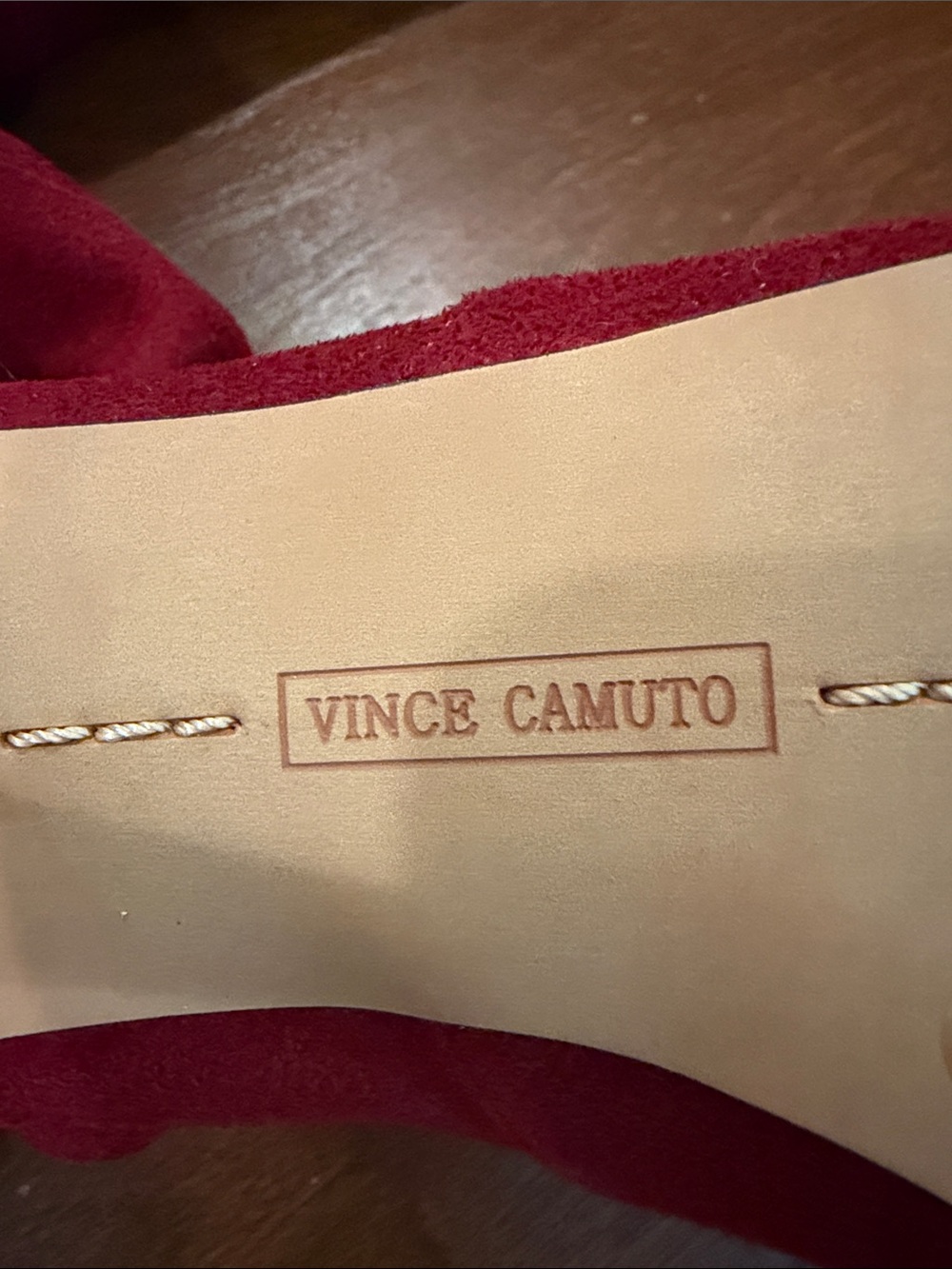 Vince Camuto Red/burgundy Suede Over-the-Knee Stiletto Boots - Picture 4 of 5
